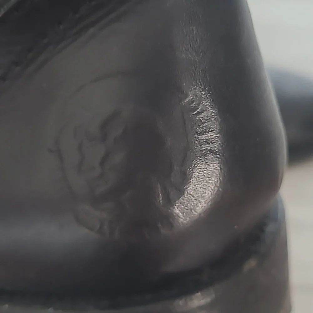 Diesel black leather combat boots outside zip lace mohawk. - Picture 4 of 6